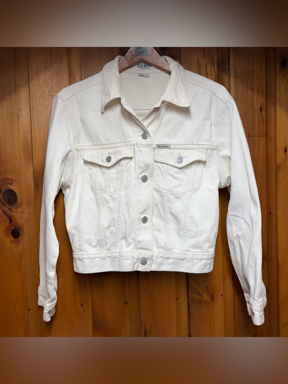 Vintage GUESS Jeans White Denim Jacket
Authentic vintage Guess Jeans denim